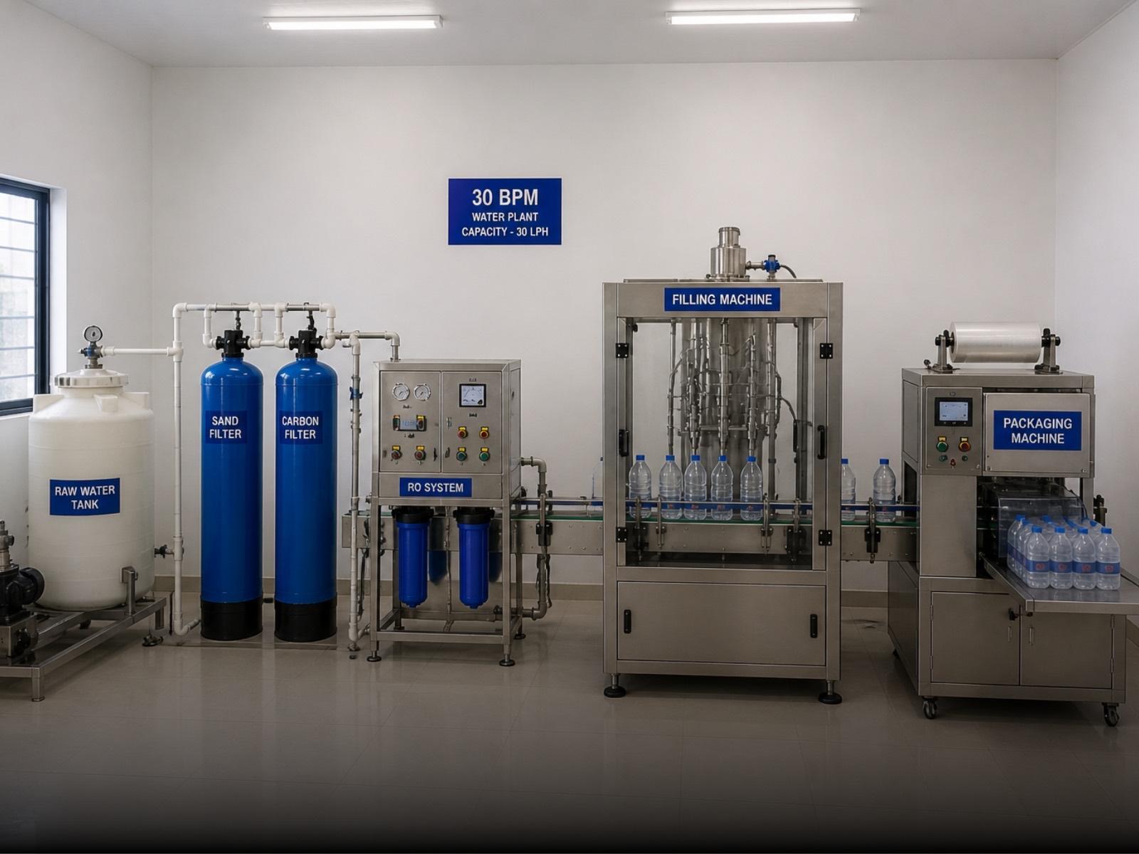 30 BPM Mineral Water Bottling Plant