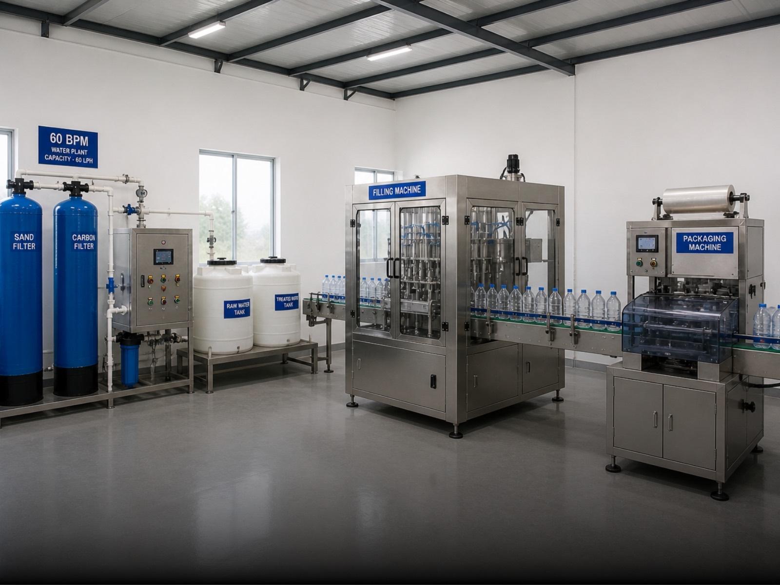 60 BPM Mineral Water Bottling Plant